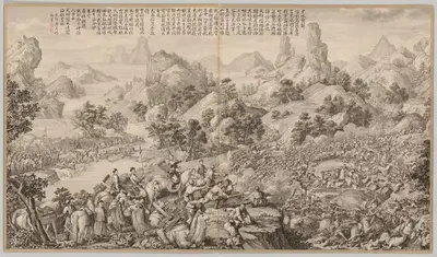 Прорыв через осаду в Хесуй by Джузеппе Кастильоне, 1765-1774 — digital art print download