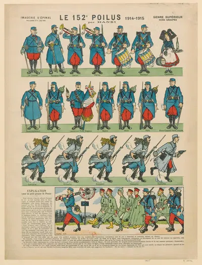 Имиджери д'Эпиналь. Высший жанр (вне групп). 152-й пехотинец, 1914-1915 by Ханси, 1915 — digital art print download