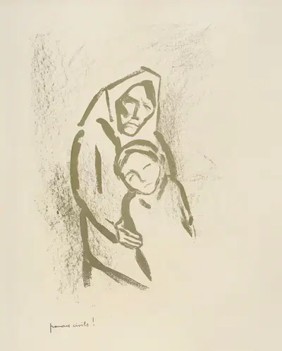 Au Camp Pl.14 by Henri Bing, 1917 — digital art print download