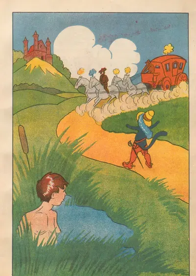 Кот в ботинках, пл. 3 by Нина Ковальская, 1930 — digital art print download