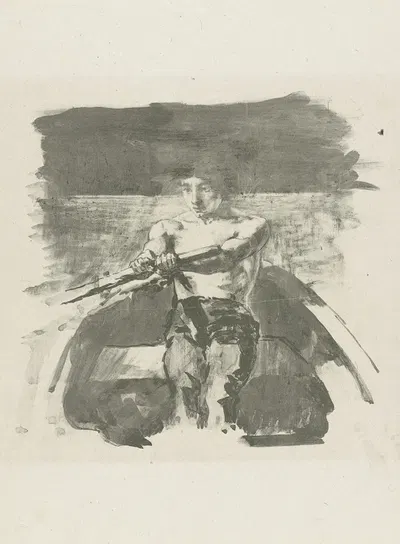 Мальчик, гребущий в лодке by Александр Люноа, 1893-1895 — digital art print download