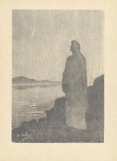 Rêverie dans la nuit by Alphonse Osbert, 1893-1895 — digital art print download