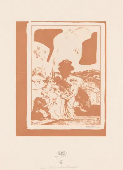 Музыка и поэзия, помогающие художникам by Огюст Лепер, 1909 — digital art print download