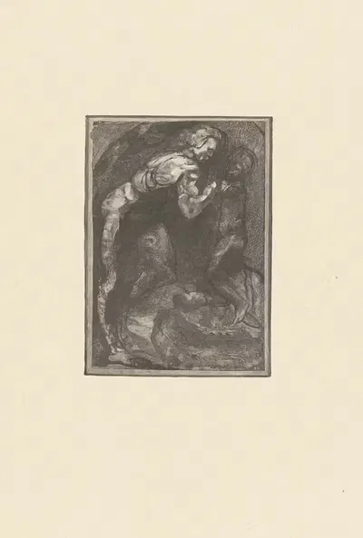 Микеланджело, лепящий раба by Огюст Лепер, 1893-1895 — digital art print download