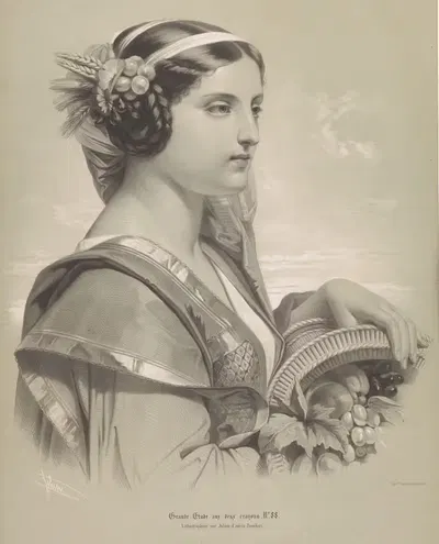 Персонификация лета by Бернар-Ромен Жюльен, 1853 — digital art print download