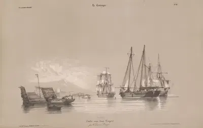 Пароход в шторм by Бернар-Ромен Жюльен, 1844-1854 — digital art print download