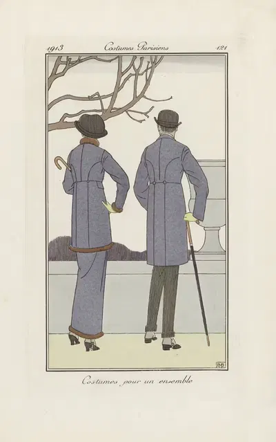 Костюмы, для ансамбля by БМБ, 1913 — digital art print download