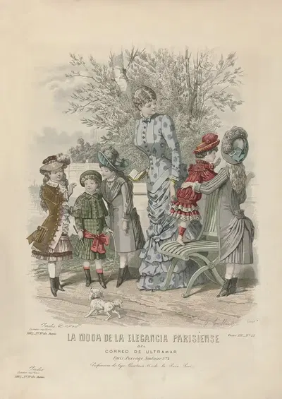 Мода парижской элегантности из колонии by Эдуар Тейян, 1882 — digital art print download