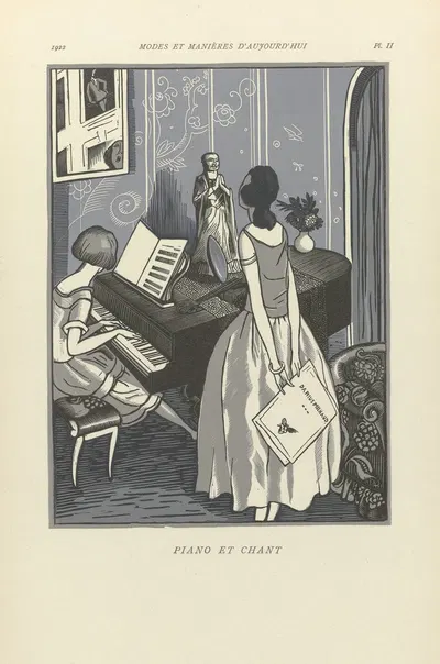Piano et chant by Fernand Siméon, 1922 — digital art print download