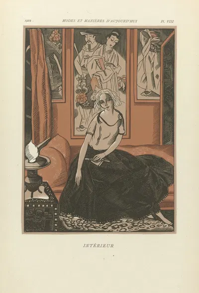 Intérieur by Fernand Siméon, 1922 — digital art print download