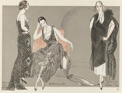 Croquis Pl. XXXV Doeuillet by Fernand Siméon, 1920 — digital art print download