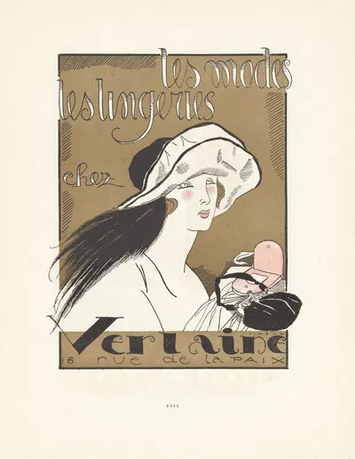 Les modes, les lingeries chez Verlaine by Fernand Siméon, 1920 — digital art print download