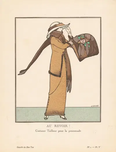 Au Revoir Costume Tailleur pour la promenade by Francisco Javier Gosé, 1912 — digital art print download