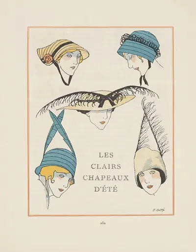 Les Clairs Chapeaux d'Été by Francisco Javier Gosé, 1914 — digital art print download