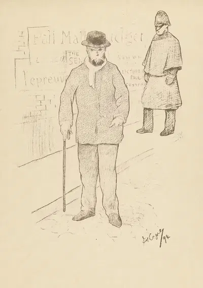 Поль Верлен в Лондоне by Фредерик Огюст Казаль, 1893-1895 — digital art print download