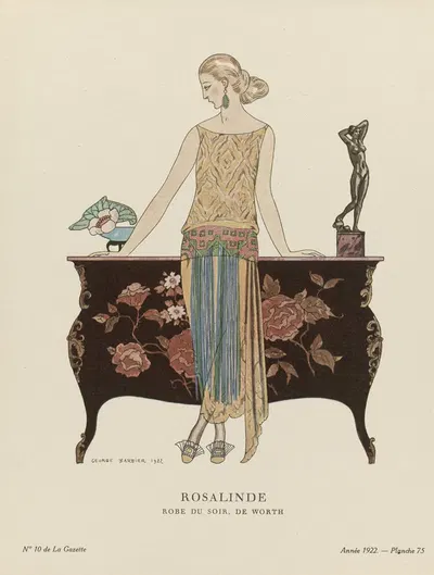 Розалинда, вечернее платье от Уорта by Жорж Барбье, 1922 — digital art print download