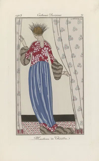 Театральный плащ by Жорж Барбье, 1913 — digital art print download