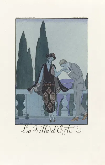 Вилла д'Эсте by Жорж Барбье, 1923 — digital art print download
