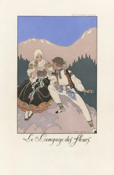 Язык цветов by Жорж Барбье, 1922 — digital art print download