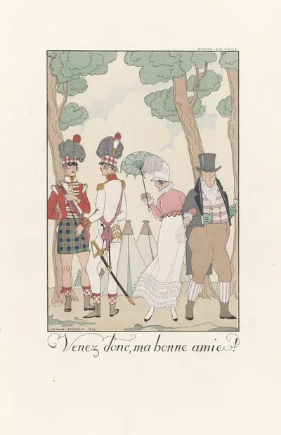 Приходите же, моя хорошая подруга! by Жорж Барбье, 1923 — digital art print download