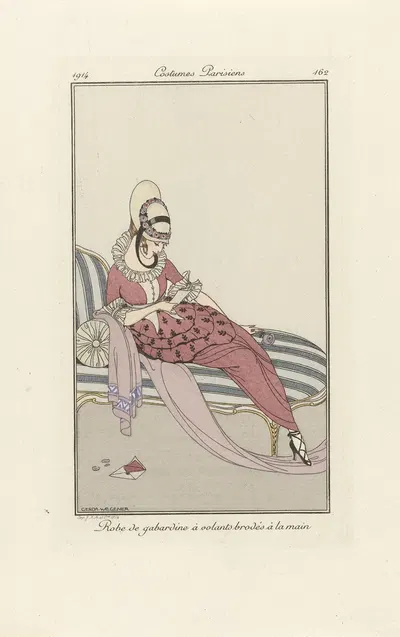 Платье из габардина by Герда Вегенер, 1914 — digital art print download