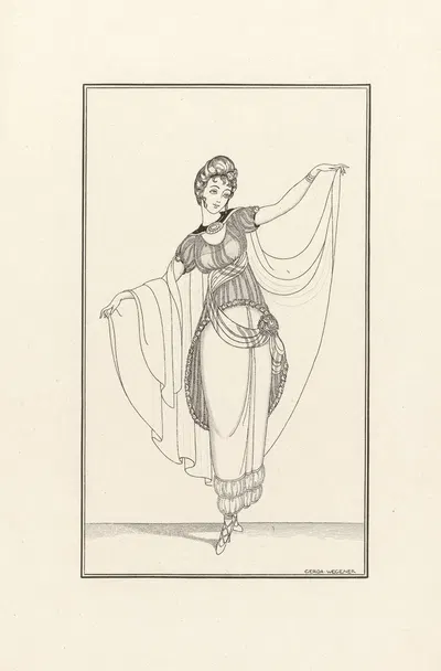 Journal des Dames et des Modes, Costumes Parisiens. No. 165 by Gerda Wegener, 1914 — digital art print download