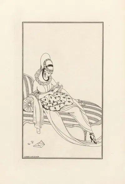 Журнал дам и мод, Парижские костюмы by Герда Вегенер, 1914 — digital art print download