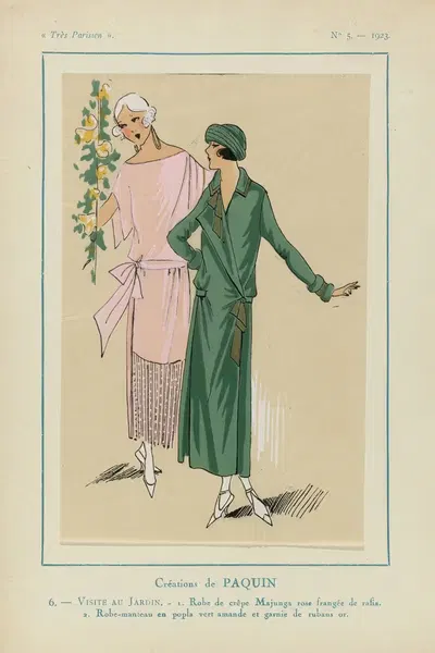 Visite Au Jardin by G-P. Joumard, 1923 — digital art print download