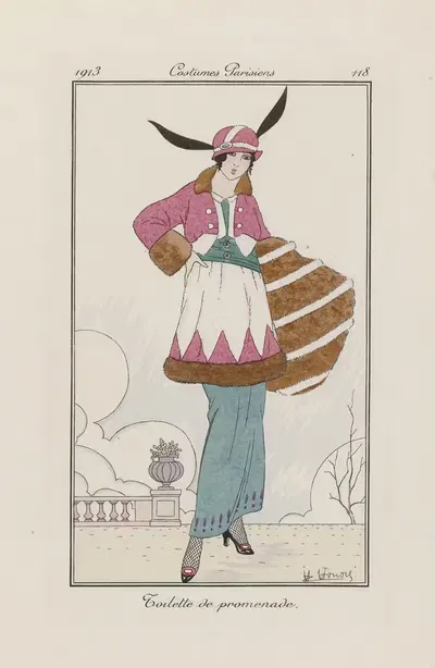 Прогулочная туалетная комната by Эйч Онор, 1913 — digital art print download