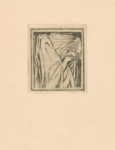 Crying woman by Hein von Essen, 1920 — digital art print download