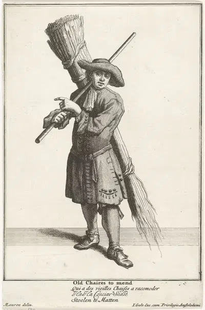 Старые стулья на ремонт by Якоб Голе, 1688 - 1724 — digital art print download