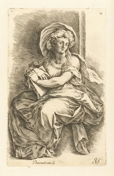 Miriam, the sister of Moses or a Sibyl by Jan de Bisschop, 1666-1671 — digital art print download