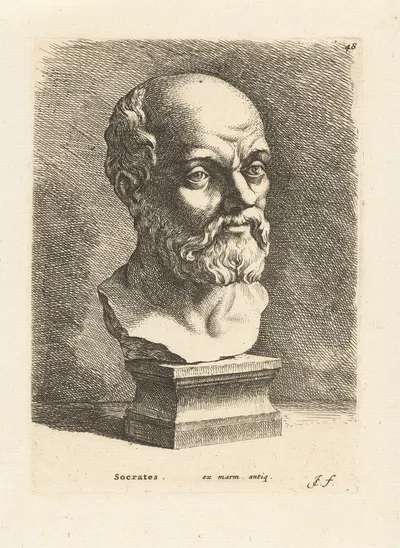Portrait bust of Socrates by Jan de Bisschop, 1666-1671 — digital art print download