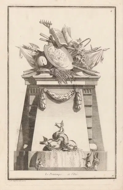 Весна и Лето by Жан-Шарль Делафосс, 1768 - 1771 — digital art print download