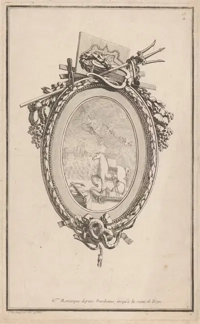 6-я заметка с Дардонса до разрушения Трои by Жан-Шарль Делафосс, 1768 - 1771 — digital art print download