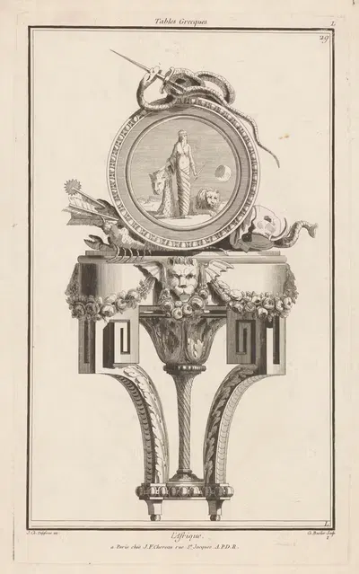 Африка by Жан-Шарль Делафосс, 1768 - 1771 — digital art print download