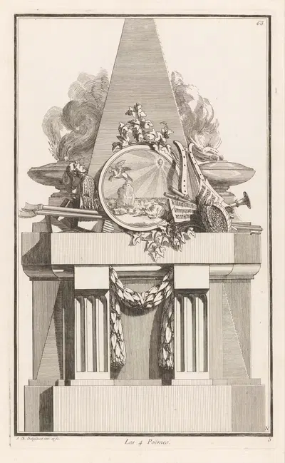 4 Поэмы by Жан-Шарль Делафосс, 1768 - 1771 — digital art print download