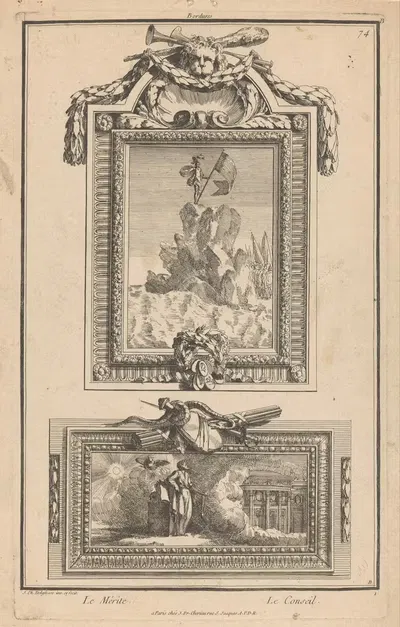Заслуга, Совет by Жан-Шарль Делафосс, 1768 - 1771 — digital art print download
