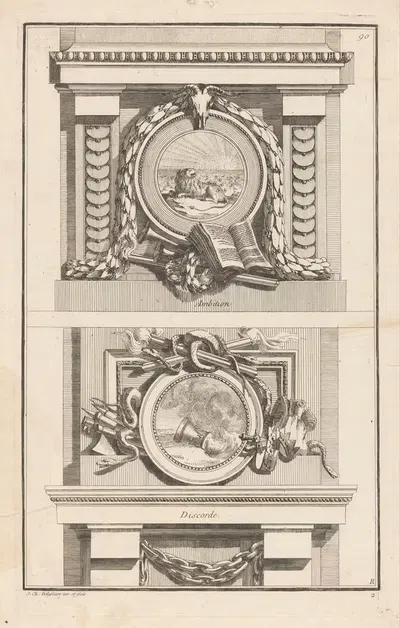 Амбиция, Раздор by Жан-Шарль Делафосс, 1768 - 1771 — digital art print download