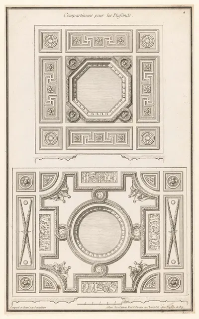 Compartimens pour les Plafonds by Jean François de Neufforge, 1767 — digital art print download