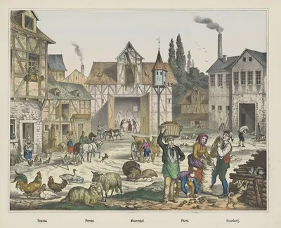 Farm by Joseph Scholz, 1829 - 1880 — digital art print download