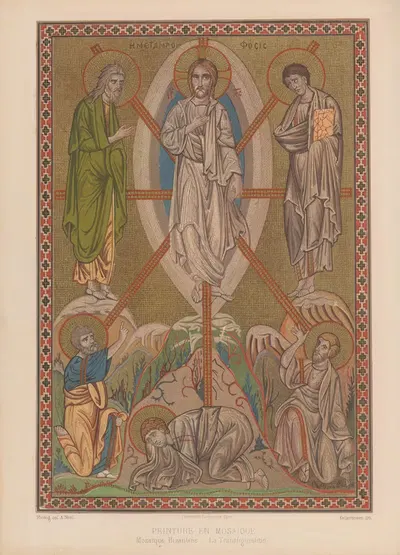 Mosaïque Bizantine, La Transfiguration by Joseph Rose Lemercier, 1859-1864 — digital art print download