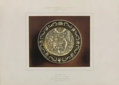 Тарелка месяц январь эмаль Пьера-Реймона by Леон Видаль, 1876-1883 — digital art print download