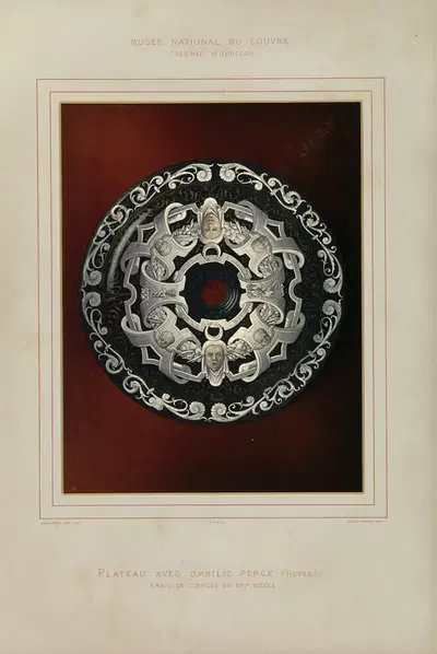 Плоскость с пробитым пупком (обратная сторона) эмаль Лиможа XVI века by Леон Видаль, 1876-1883 — digital art print download