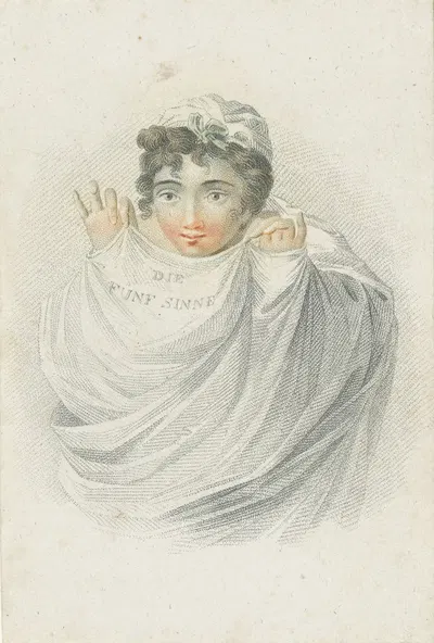 Пять чувств – титульная страница by Людвиг Готлиб Портман, 1787 - 1828 — digital art print download