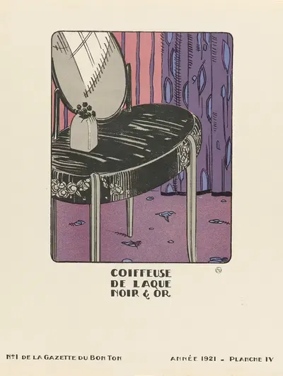 Парикмахер черного лака и золота by МАМ, 1921 — digital art print download