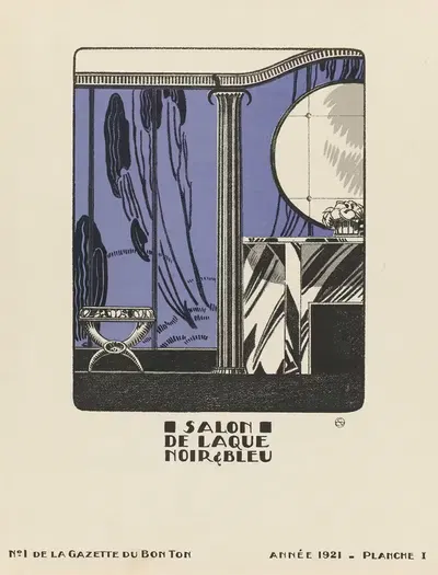 Салон черной и синей лаки by МАМ, 1921 — digital art print download