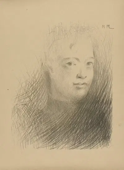 Etude d'une tête de femme by Marc Marie Georges Mouclier, 1893-1895 — digital art print download