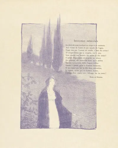 Иллюстрация для Мемориального призыва Анри де Реньера by Морис Дюмон, 1893-1895 — digital art print download