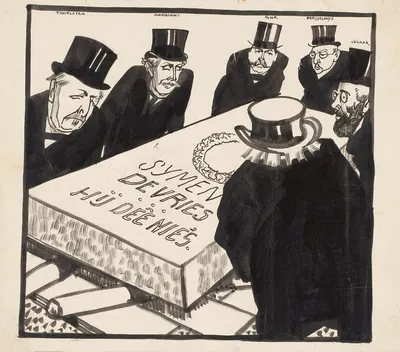 Begrafenis van Simon de Vries. De Zwarte Mannen by Patricq Kroon, 1918-1921 — digital art print download